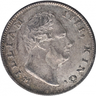 Silver One Rupee Coin of King William IIII of Calcutta Mint of 1835.