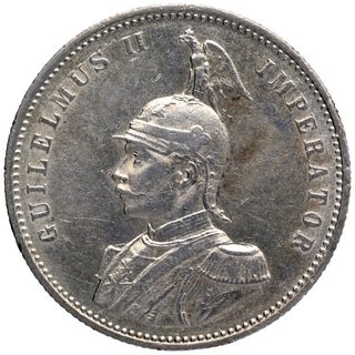 Silver One Rupie of Guilelmus II Imperator of 1911.