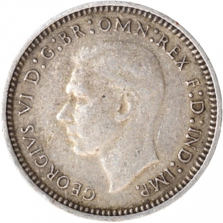 Silver Three Pence of Georgivs VI of Australia of 1943.