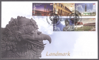 First Day Cover of Landmark of indonesia of 2011.