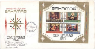 Bahamas First Day Cover of 1974 on christianity.