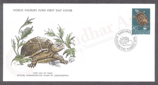 Liechtenstein World Wildlife Fund First Day Cover of 1976 on Animals.