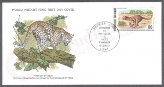 Togo  World Wildlife Fund First Day Cover of 1977 on Wild Animals.