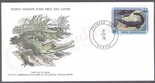 Central Africa World Wildlife Fund First Day Cover of 1978 on Wild Animals.