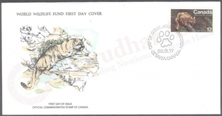 Canada World Wildlife Fund First Day Cover of 1977 on Wild Animals.