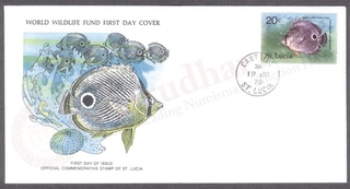 ST. Lucia World Wildlife Fund First Day Cover of 1978 on Fish.