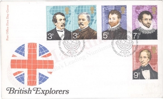 UK First Day Cover of 1973 British Explorers.