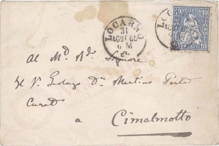 Switzerland Post Cover 1865.