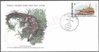 Togo  World Wildlife Fund First Day Cover of 1977 on Wild Animals.