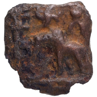 Cast Copper Half Kakani Coin of Maurya Sunga Dynasty.