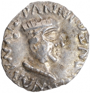 Silver Drachma Coin of Nahapana of Western Kshatrapas.