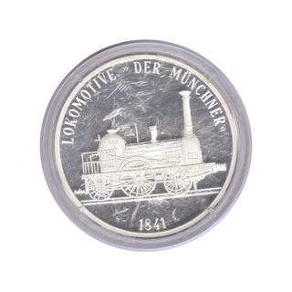 Silver Medal history of the Railway Locomotive Der M  nchner of 1841.