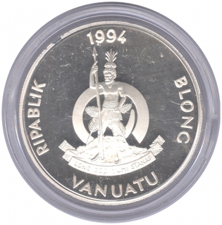 Silver Twenty  Vatu Proof Coin of Vanuatu of 1994.