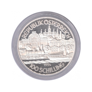 Silver Hundred Shillings Proof Coin of Austria of 1994.