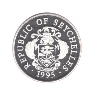 Seychelles Silver Twenty Five Rupees Proof Coin of Olympic Games of 1996.