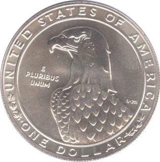 U.S.A. Silver One Dollar Proof Coin of Olympic Games in Los Angeles of 1983.