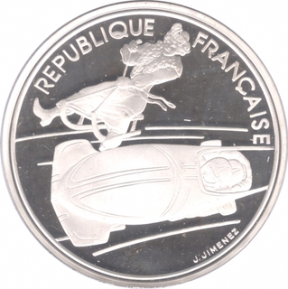 France Silver Hundred Francs Proof Coin of Olympic Games of 1992.