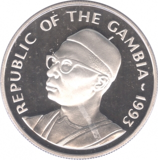 Gambia Silver Twenty Dalasis  Proof Coin of Olympic Games of 1992.