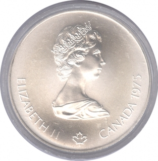 Canada Silver Five Dollars Proof Coin of XXI Olympic Games of 1976.