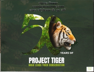 Hyderabad Mint Issued Limited Edition Rare Proof Set of 50 Years of Project Tiger