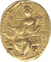 Gold Dinar Coin of Vasudeva I of Kushan Dynasty.