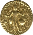 Gold Dinar Coin of Vasudeva I of Kushan Dynasty.