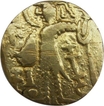 Base Gold Dinar Coin of Kidara of Kashmir.