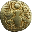 Base Gold Dinar Coin of Kidara of Kashmir.