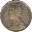 Silver Rupee Coin of Victoria Queen of 1862.