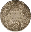 Silver Rupee Coin of Victoria Queen of 1862.