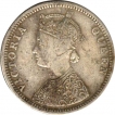 Silver Rupee Coin of Victoria Queen of 1862.