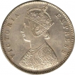 Silver Half Rupee Coin of Victoria Empress of 1878.