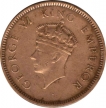 Copper Quarter Anna Coin of King George VI of 1939.