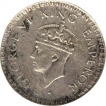 Silver Half Rupee Coin of King George VI of 1945.