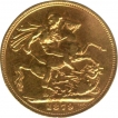 Gold Sovereign Coin of Victoria Queen of United Kingdom.