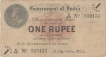 One Rupee Bank Note of King George V signed by A.C. McWatters of 1917.