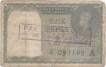 One Rupee Bank Note of King George VI Signed by C. E. Jones of 1944 of Pakistan Payment Refused.