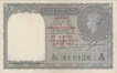 One Rupee Bank Note of King George VI Signed by C E Jones of Burma Issue.