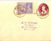 Postal Cover of 1 Anna Ovpt on 1 Anna 3 Pies of King George V of 1938.