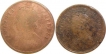 Biknair, Copper 1/4 Anna (1895, 0.54g, 0.28mm, About Very Fine), 1/2 Pice (1894, 0.28g, 21.05m, About Fine).