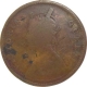 Copper half anna of victoria queen of calcutta mint.