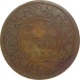 Copper half anna of victoria queen of calcutta mint.