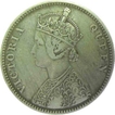 Silver 1 Rupee, Victoria Queen, 1862, Bombay Mint, A/II, 0/6,(PR#86),  About Fine