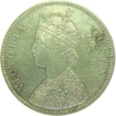 1862, Queen Victoria, Silver Rupee,Bombay Mint, A/II, 0/10, (PR#93), About AUNC.