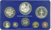 Barbados, 1975, Proof Set of 8 Coins, Series of Fish & Birds, 1, 5, 10 & 25 Cent, 1, 2, 5 & 10$, With Certificate, Information Document & Excellent Box Packing. Rare.