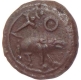 Copper Coin of Tirumalaraya of Vijayanagara Empire.