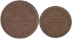 Copper Quarter Anna Coin of Anand Rao III of Dhar State.