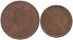 Copper Quarter Anna Coin of Anand Rao III of Dhar State.