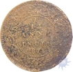 Copper One Twelfth Anna Coin of Victoria Queen of Calcutta Mint of 1874.