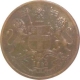 Copper Half Pice Coin of East India Company of Calcutta Mint of 1853.